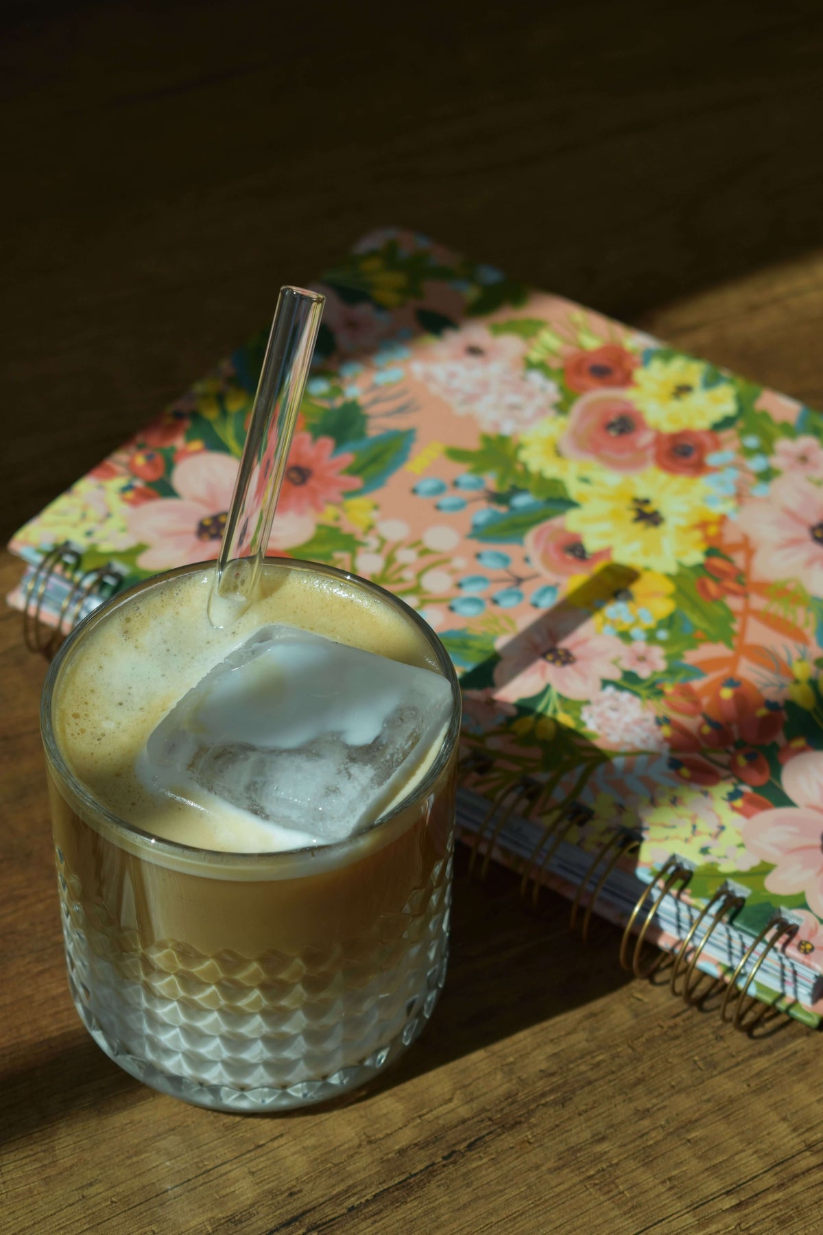 iced coffee with clear ice