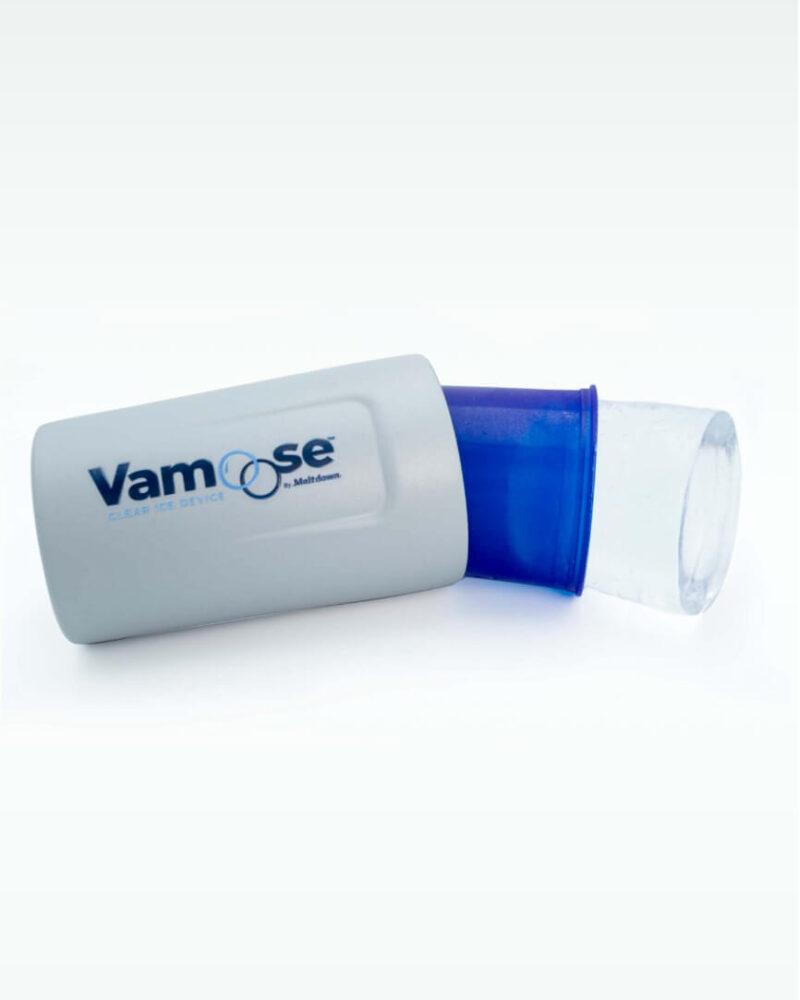 Vamoose Clear Ice Device with frozen ice cast