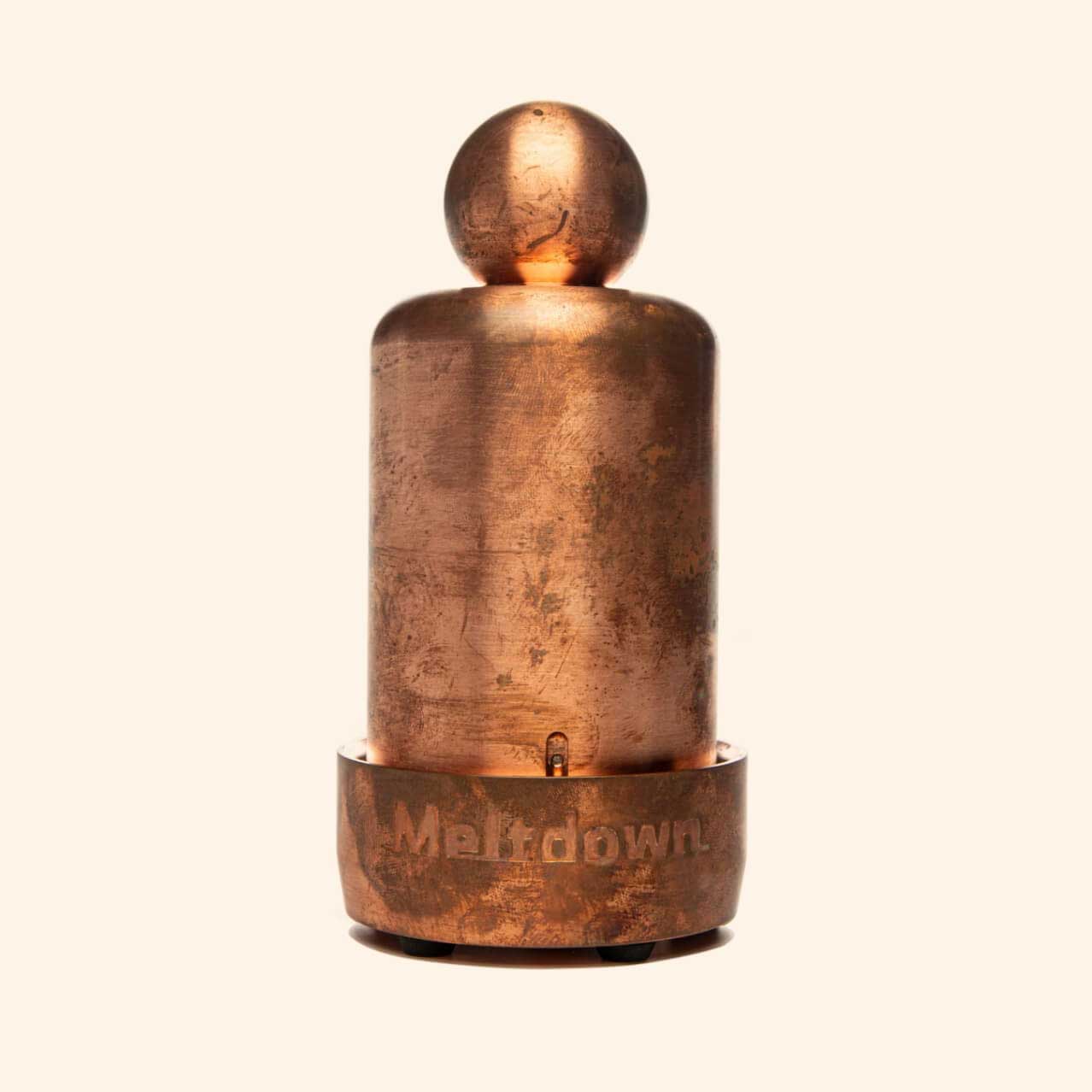 Tarnished Meltdown Mogul copper ice ball maker